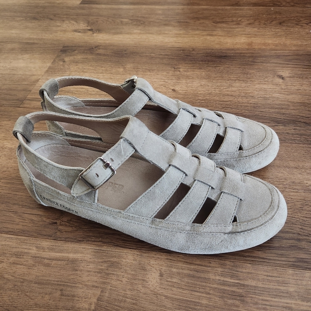 Candice Cooper Rock T-Bar Fisherman Sandal Slate Size 7 / 37